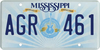 MS license plate AGR461