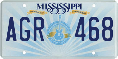 MS license plate AGR468