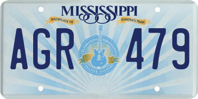 MS license plate AGR479