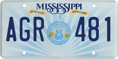MS license plate AGR481