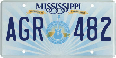 MS license plate AGR482