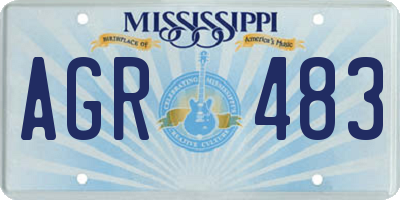 MS license plate AGR483