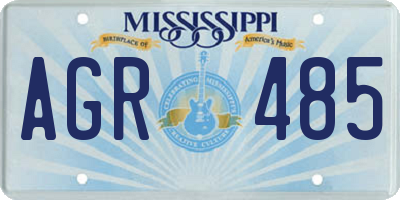 MS license plate AGR485