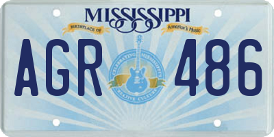 MS license plate AGR486