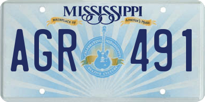 MS license plate AGR491
