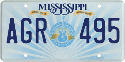MS license plate AGR495
