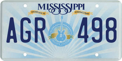 MS license plate AGR498