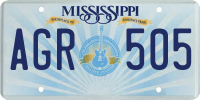 MS license plate AGR505