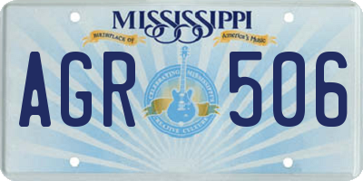 MS license plate AGR506