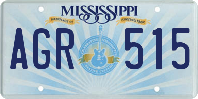 MS license plate AGR515