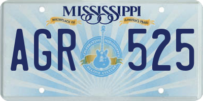 MS license plate AGR525