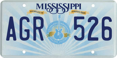 MS license plate AGR526