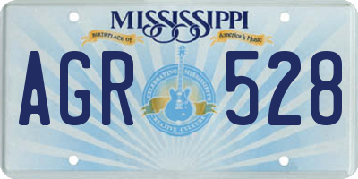 MS license plate AGR528