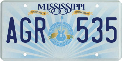 MS license plate AGR535