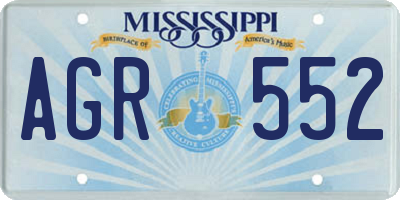 MS license plate AGR552