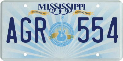 MS license plate AGR554