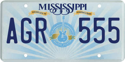 MS license plate AGR555