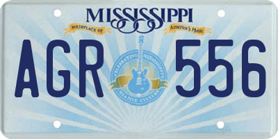 MS license plate AGR556