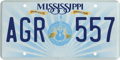 MS license plate AGR557