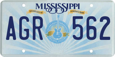 MS license plate AGR562