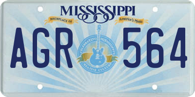 MS license plate AGR564