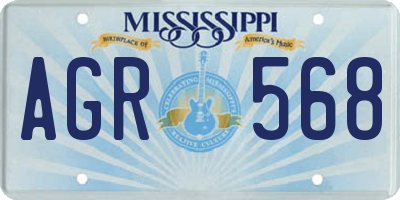 MS license plate AGR568