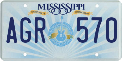 MS license plate AGR570