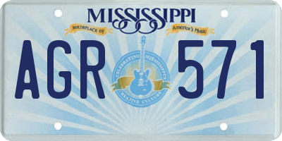 MS license plate AGR571
