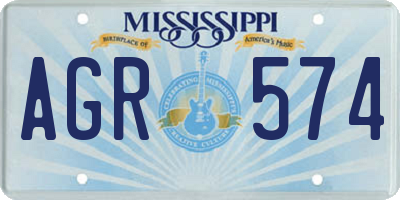 MS license plate AGR574