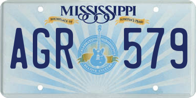 MS license plate AGR579