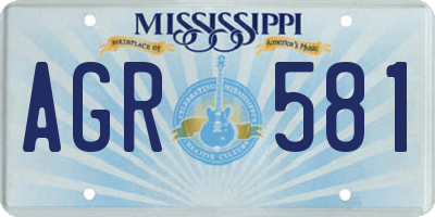 MS license plate AGR581