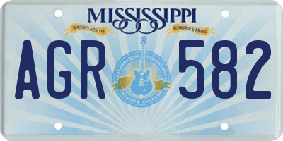 MS license plate AGR582