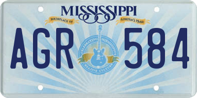 MS license plate AGR584