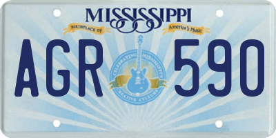 MS license plate AGR590