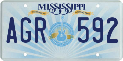 MS license plate AGR592