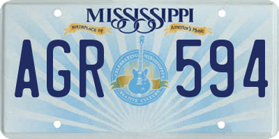 MS license plate AGR594