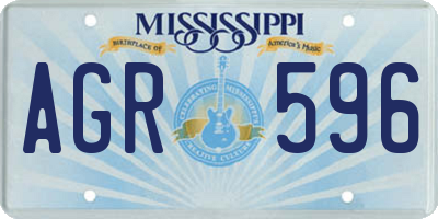 MS license plate AGR596