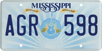 MS license plate AGR598