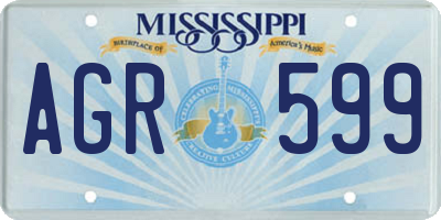 MS license plate AGR599
