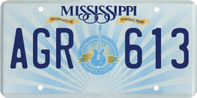 MS license plate AGR613