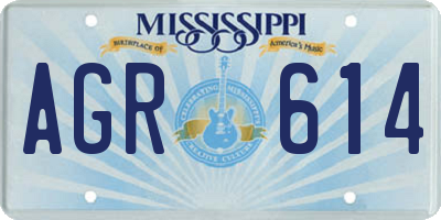 MS license plate AGR614