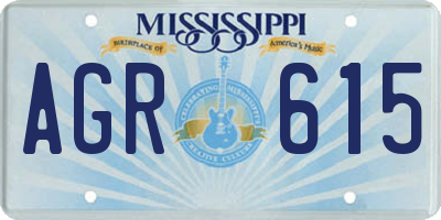 MS license plate AGR615