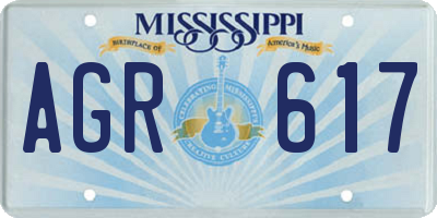 MS license plate AGR617