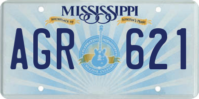 MS license plate AGR621