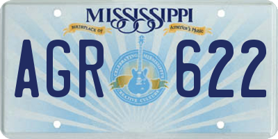 MS license plate AGR622