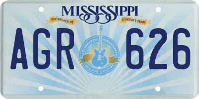 MS license plate AGR626
