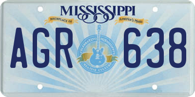 MS license plate AGR638