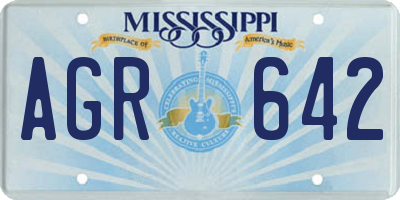 MS license plate AGR642
