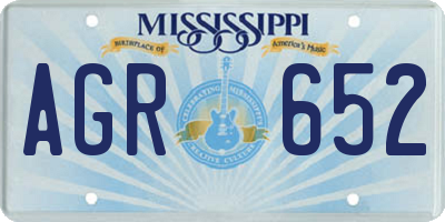 MS license plate AGR652