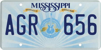 MS license plate AGR656